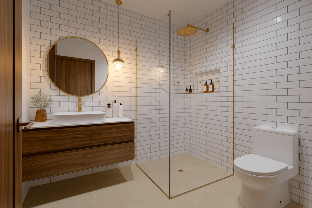 Discover How To Chose The 5 Stunning Modern Bathroom Gold Accents