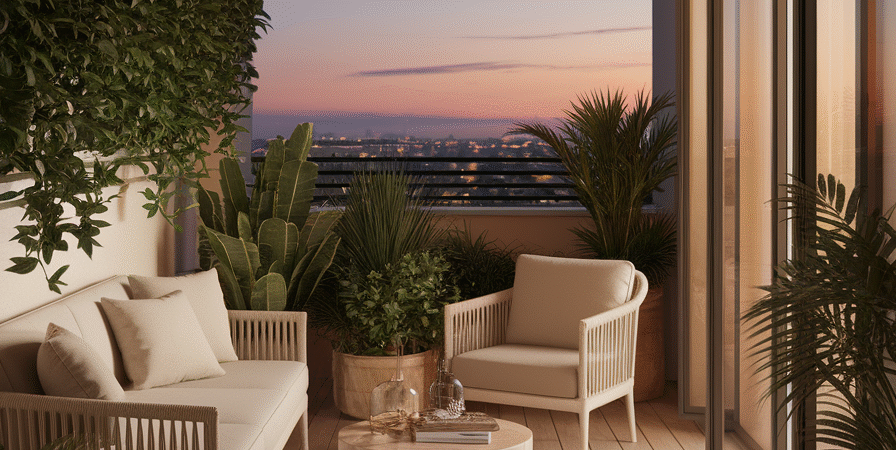 10 Cozy Balcony Nook with Lush Greenery Ideas