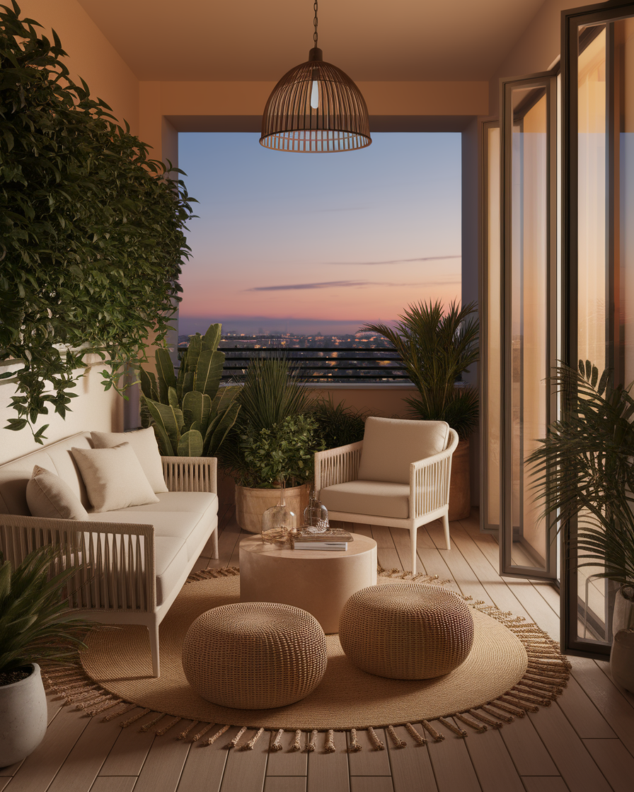 10 Cozy Balcony Nook with Lush Greenery Ideas