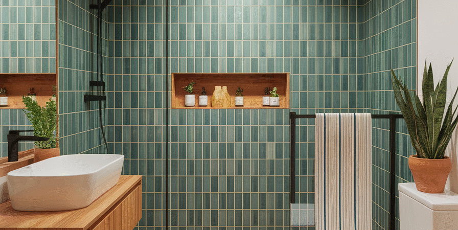 10 Stylish Sage Green & Wood Bathroom Ideas