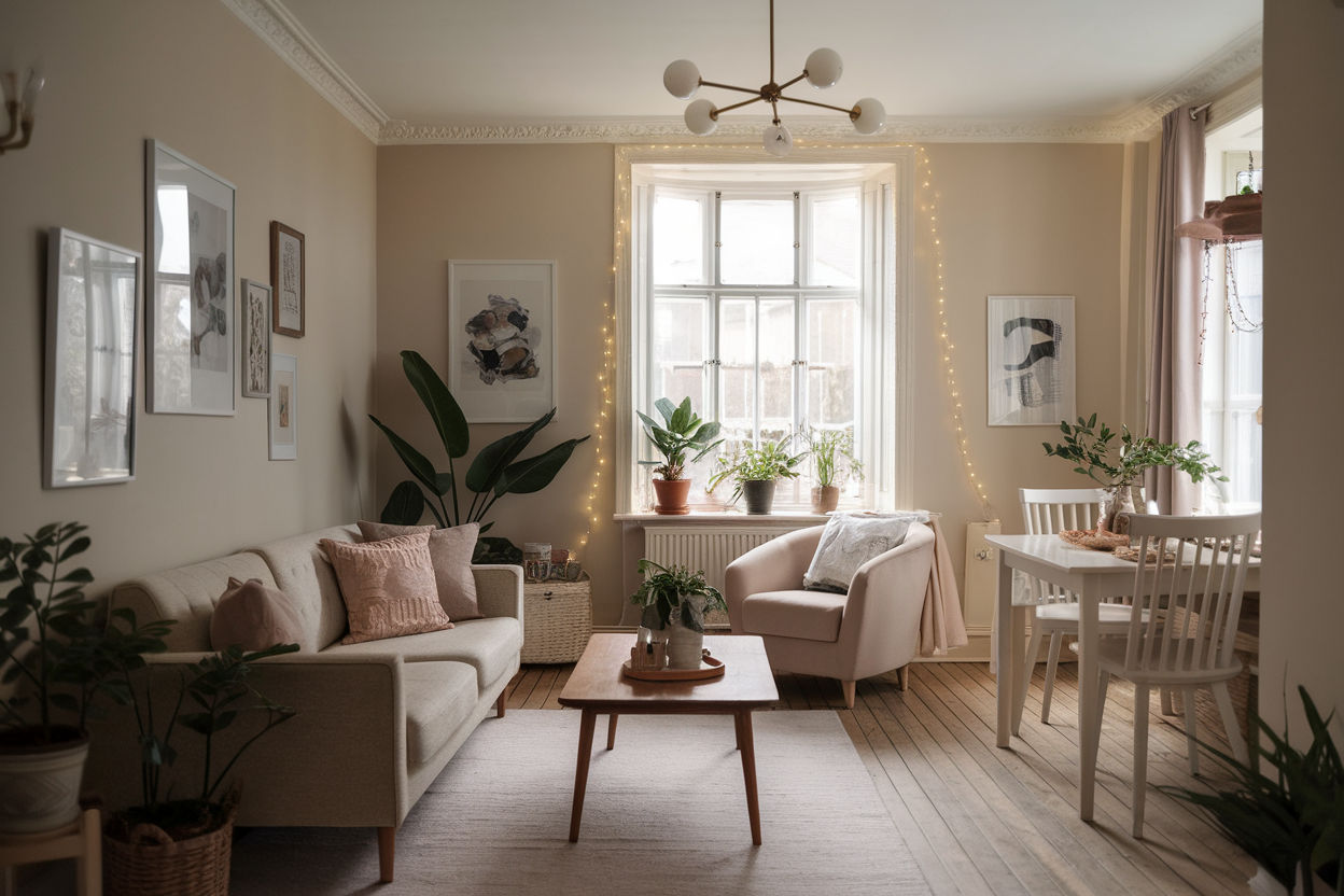 The Best Cozy Living Room with Fairy Lights