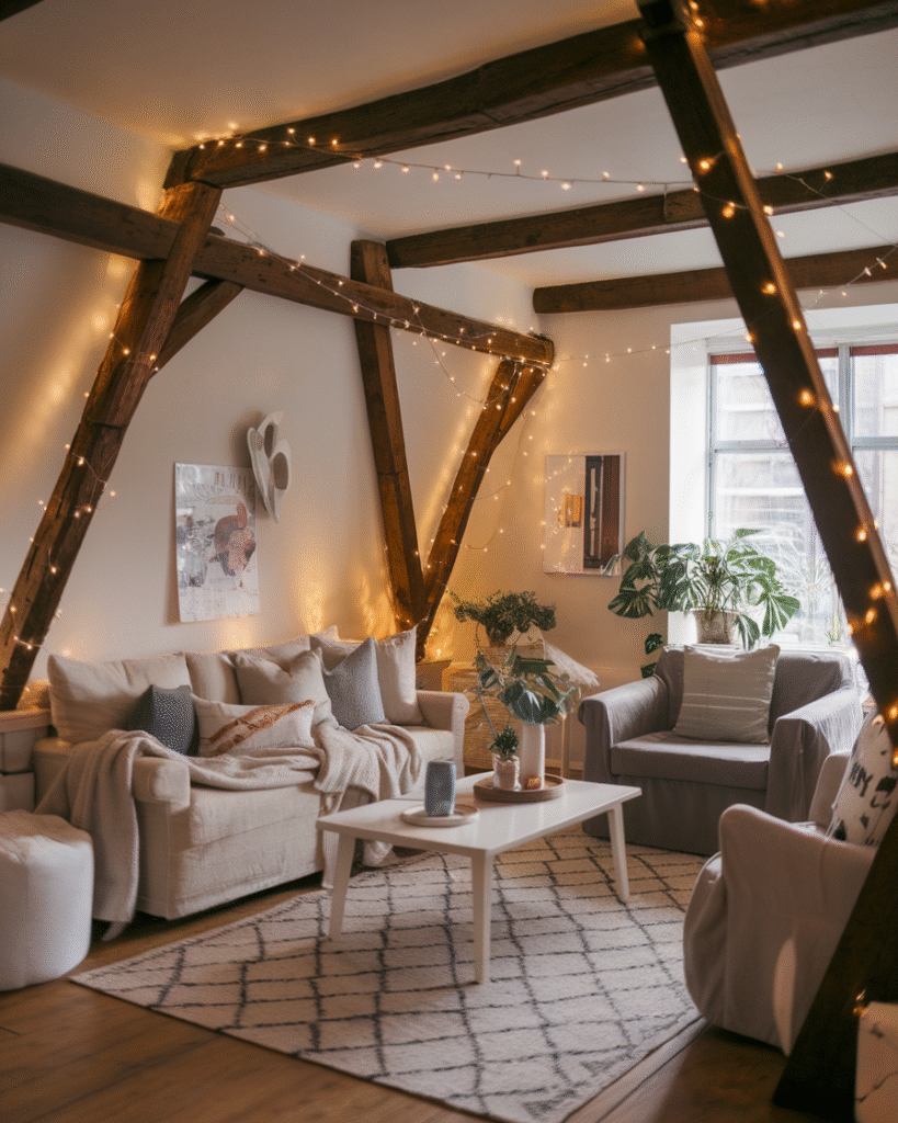 a-photo-of-a-cozy-living-room-with-neutr_jOVA_M8nSt665WVygRZOAw_OYnBjWo6SpC_UbnSUrO54w Cozy living room with fairy lights wrapped around window frames