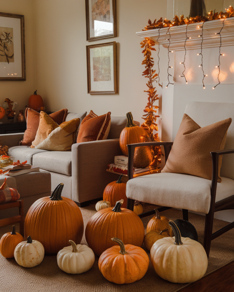 a-photo-of-a-living-room-decorated-for-a_4jloB0uJSGi9fZPbGdunDA_kRFrbQmHQHS03kqKV4qi0A Autumn cozy living room with fairy lights and seasonal décor
