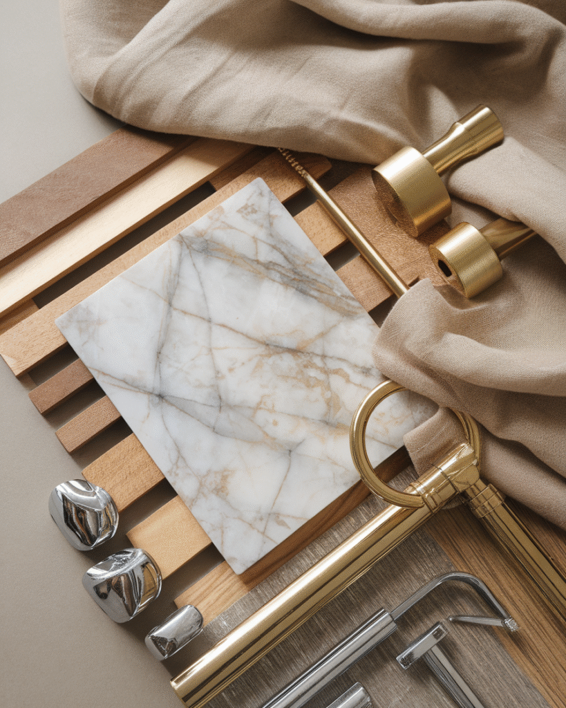 calacatta-viola-materials-flatlay Calacatta Viola decor material and texture samples