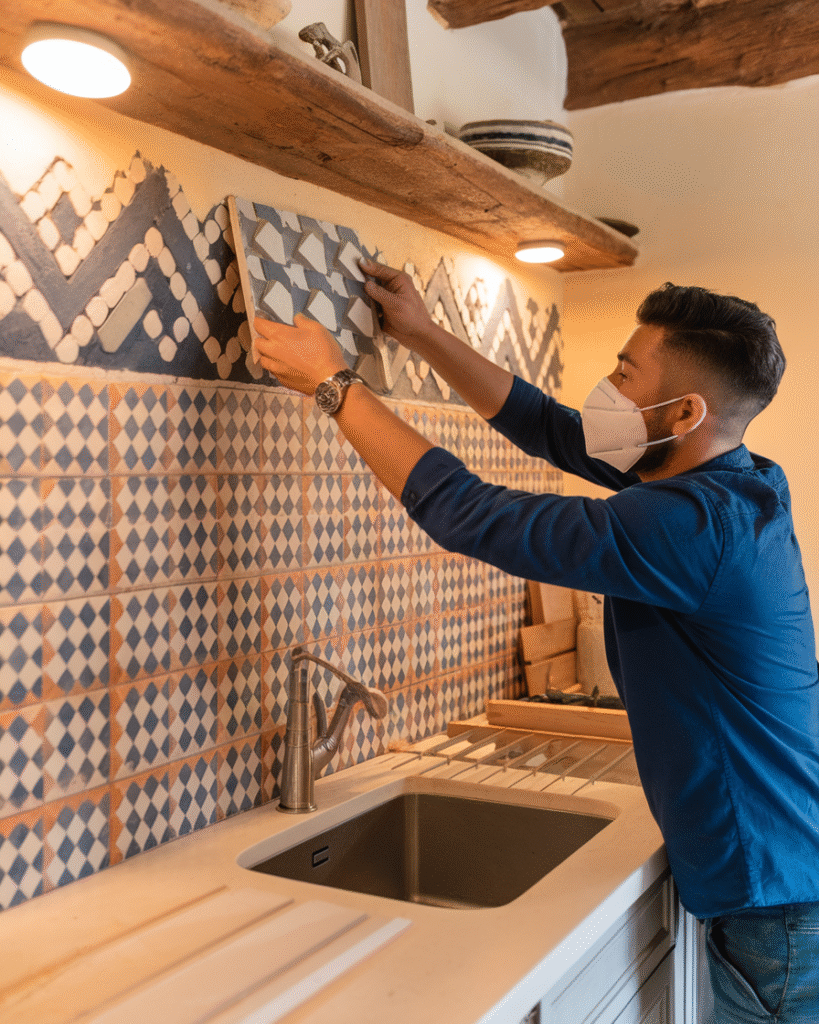 modern-spanish-style-decorating Designer styling a Modern Spanish Style kitchen backsplash
